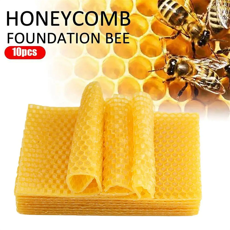 Candle Supplies Beeswax - 10/20 Stück natürliche Bienenwachsblätter, Wabenblatt, Bienenstockzelle,