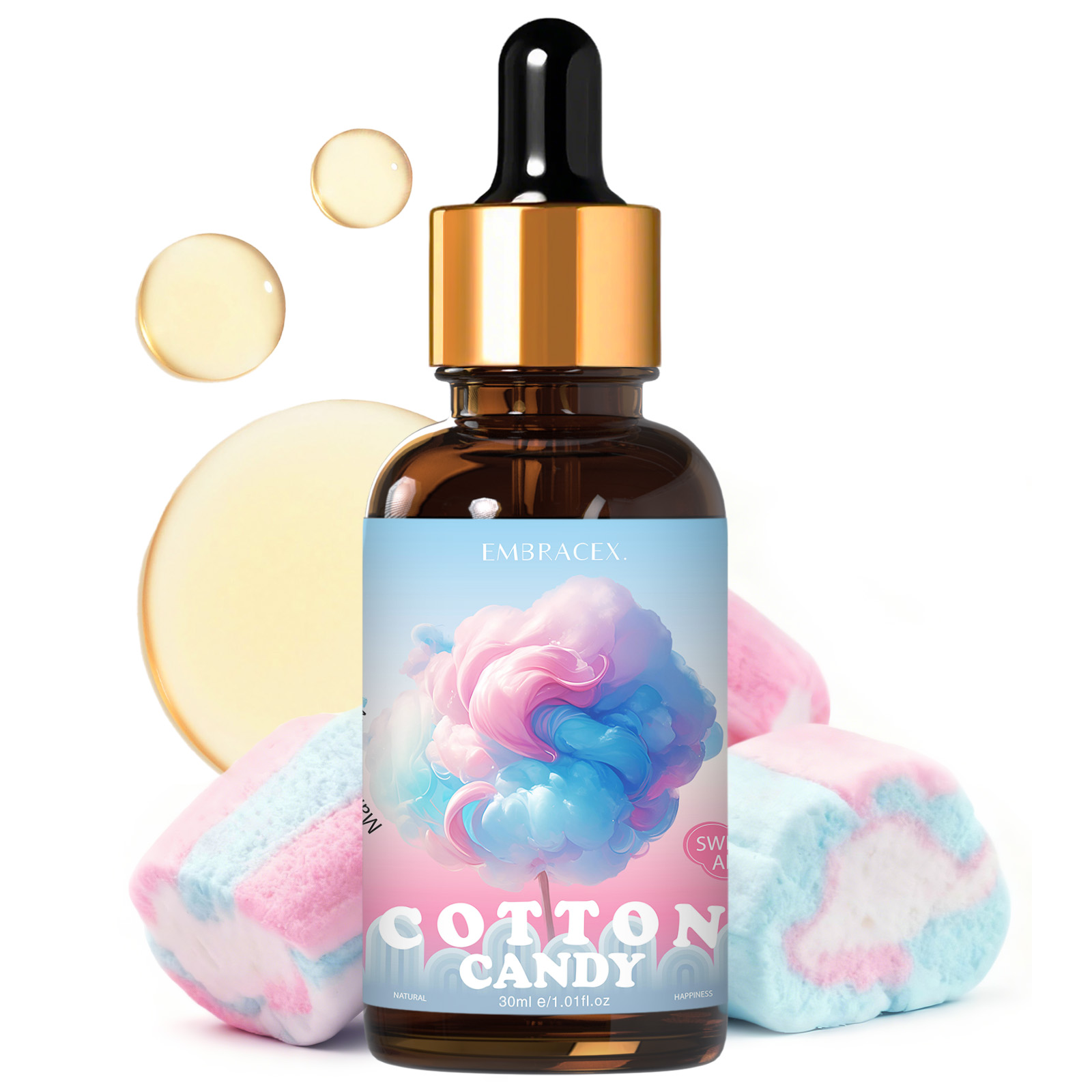 Candle Oil Supplies - 30ml Zuckerwatte-Duftöle für Autozubehör, DIY-Projekte, Kerzenherstellung,