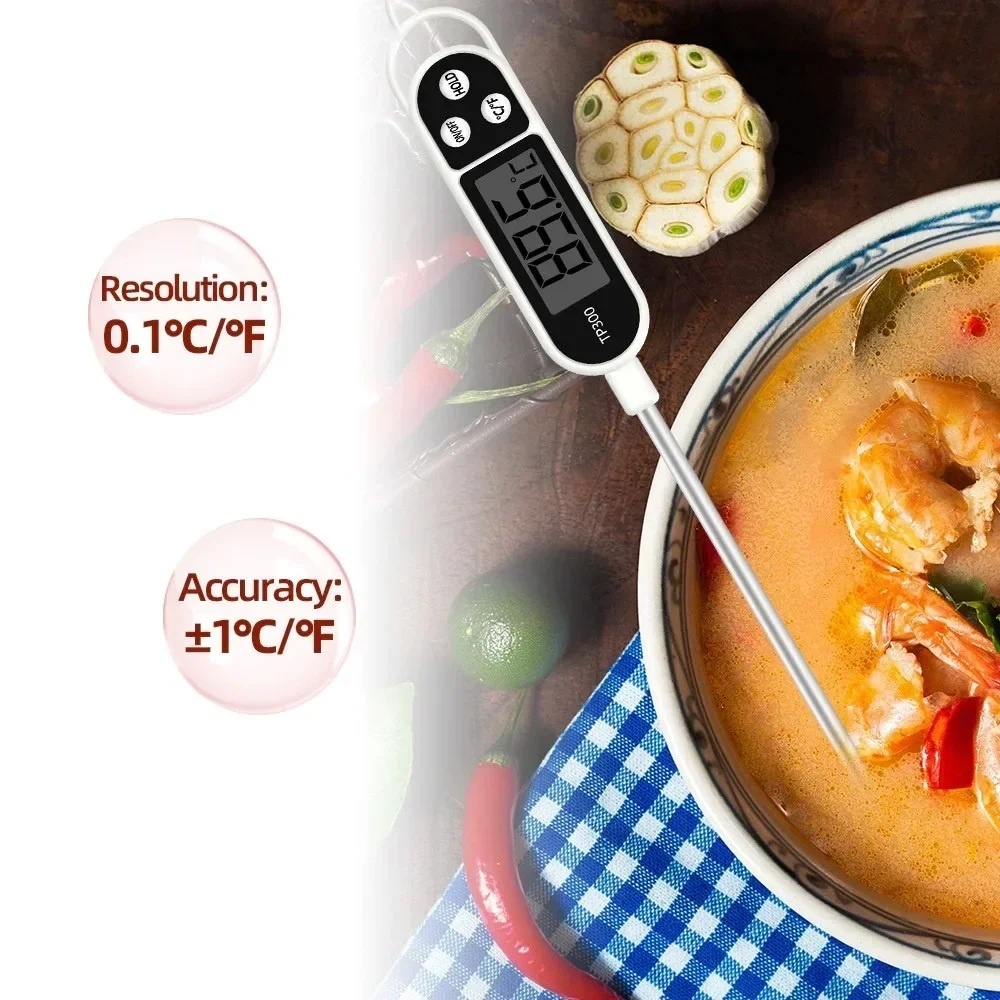 Digital Thermometer Probe - Digitales Küchenthermometer mit Edelstahlsonde zum Kochen