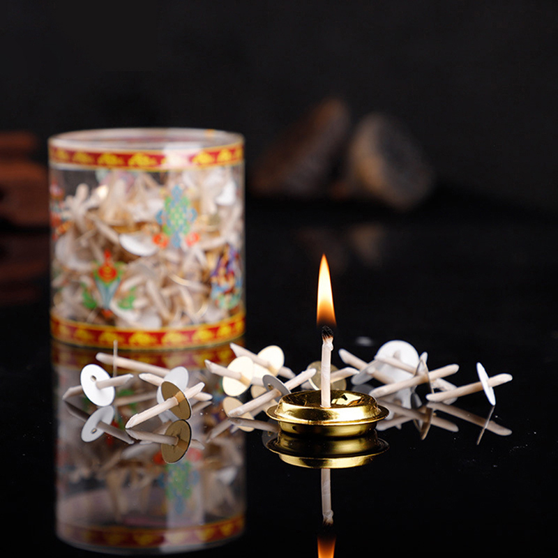 Candle Oil Supplies - 200 Stück/Box Öllampen-Dochte, Schwimmkerzen-Halter, Handgefertigtes Kerosinlampen-DIY-Set