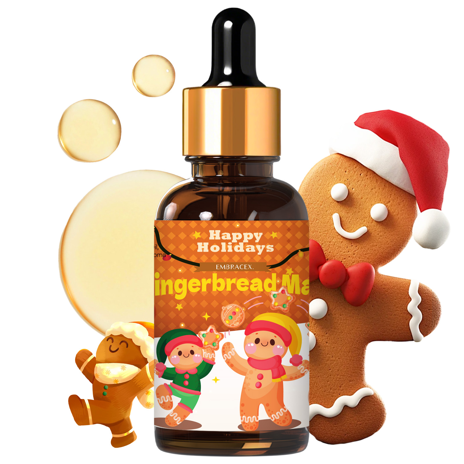 Candle Supplies Fragrance Oil - 30ml Lebkuchenmann Duftöle Autozubehör, Kerzenherstellungsgeschenk für