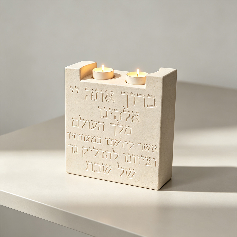 Shabbat Doppelkerzenhalter Sil – Candle Vessel Supplies Bewertung und Preis