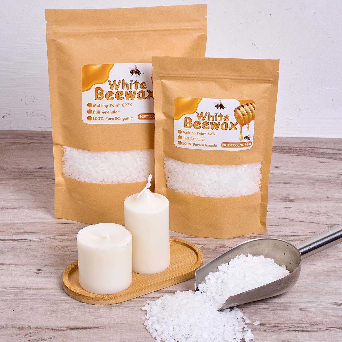 1000 g weißes Bienenwachs, DIY – Candle Supplies Beeswax Bewertung und Preis