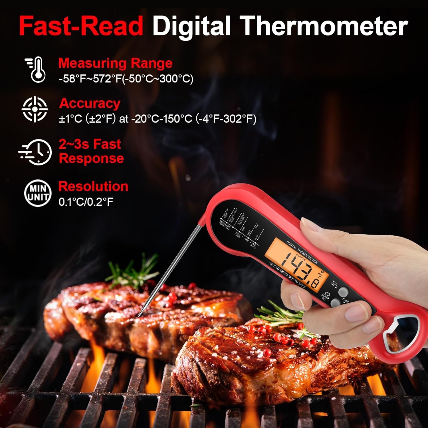Langes Kabel Professionelles F – Digital Thermometer Probe Bewertung und Preis